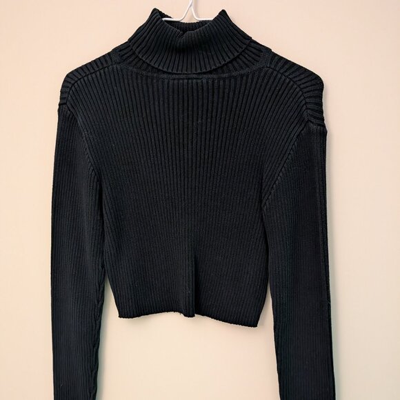 Ralph Lauren Classic Crop Ribbed Turtleneck - Picture 3 of 4